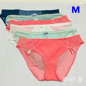 M - New 6 pcs Next Polka Dots Mesh Panties # 9